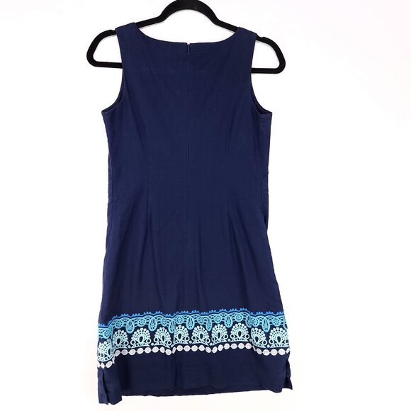 Lilly Pulitzer Sheath Dress Size 0 Embroidered Front Fully Lined Sleeveless - Picture 2 of 16